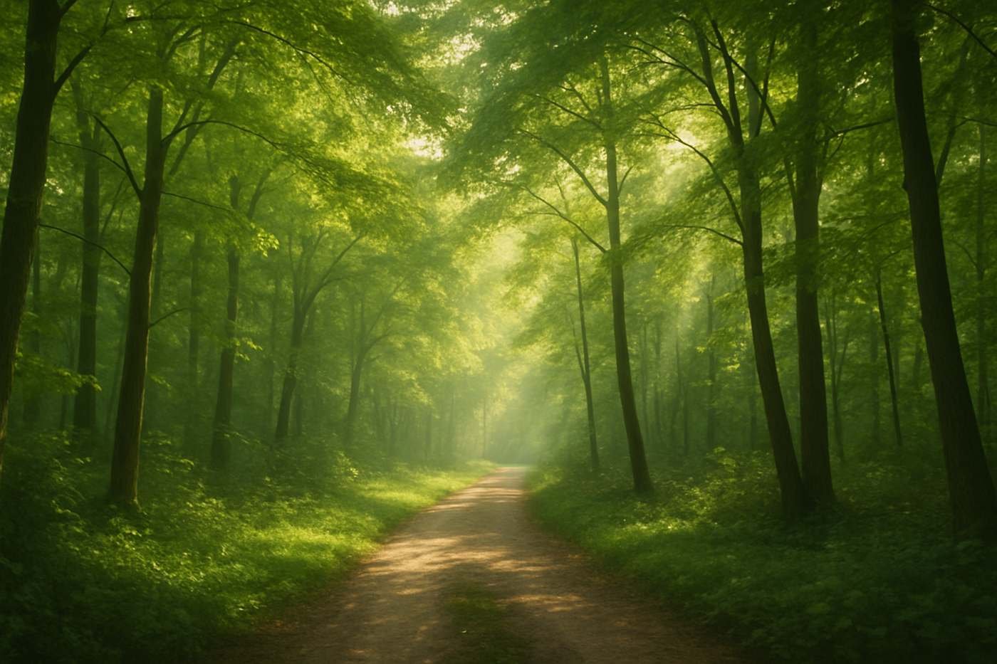 A sunlit forest path near Ponte Vedra Beach, FL